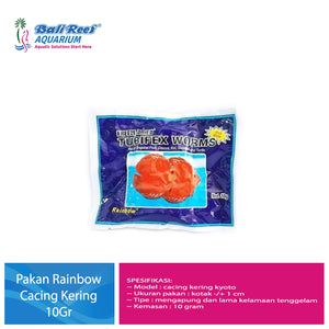 Pakan Rainbow Cacing Kering 10Gr