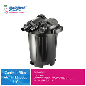 Atman Canister Filter Pond EF 3000 UV