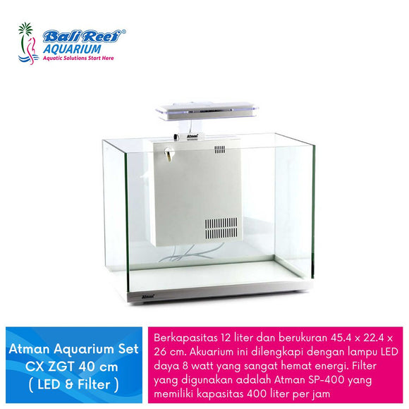 Atman Aquarium Set CX ZGT  40 cm ( LED & Filter )