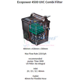 Ecopower Hozelock Hz 1348 5000- 10000L Uvc 8W Pond Pump & Filter Bali Reef Aquarium Online Store