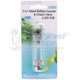 Ista 2 In 1 Metal Bubble Counter & Check Valve (I- 531) Aquascape Product Bali Reef Aquarium Online Store