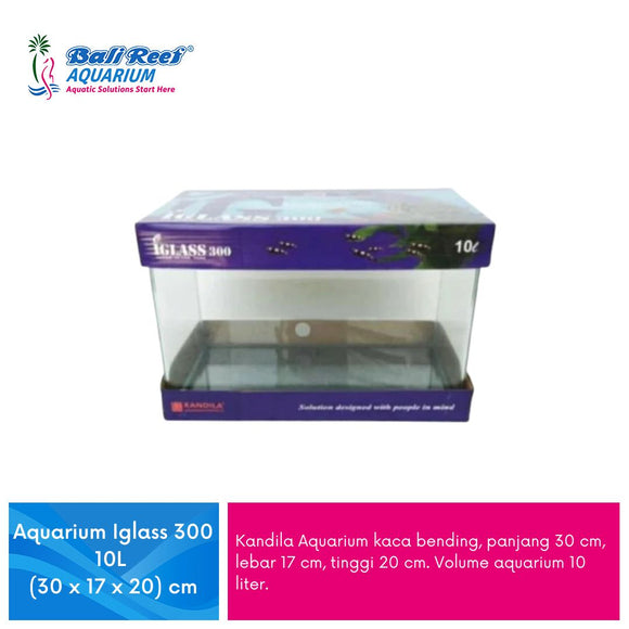 Kandila Aquarium Iglass 300 10L (30 x 17 x 20) cm