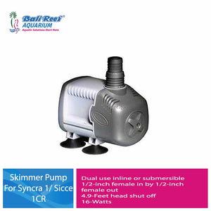 Syncra Skimmer Pump For 1/ Sicce 1CR